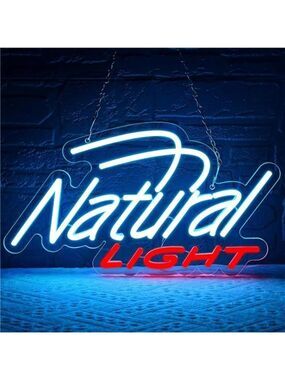 Natural Light LED Beer Neon Sign Wall Decor Bar light Bedroom Business Man Cave